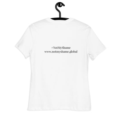 #nottheirshame simple heart womens tee