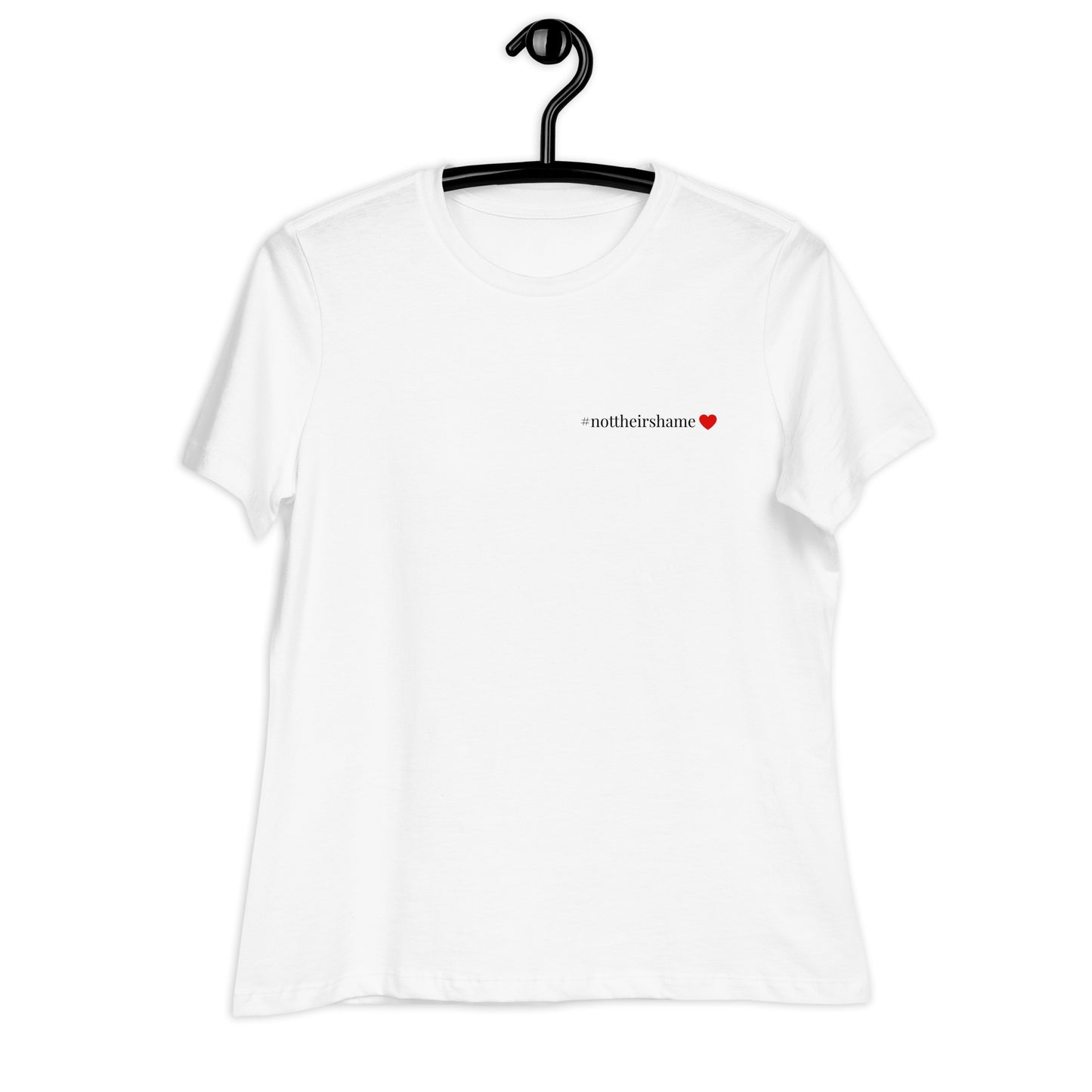 #nottheirshame simple heart womens tee