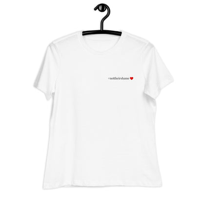 #nottheirshame simple heart womens tee